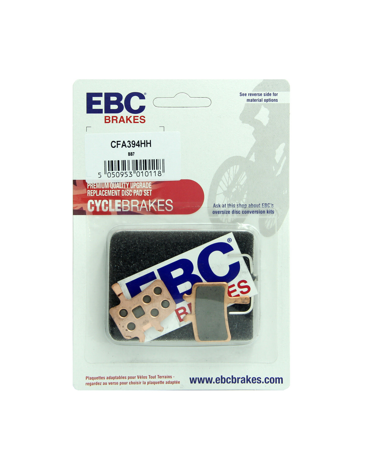 CFA394HH - Klocki hamulcowe rowerowe (spiekane) EBC Brakes