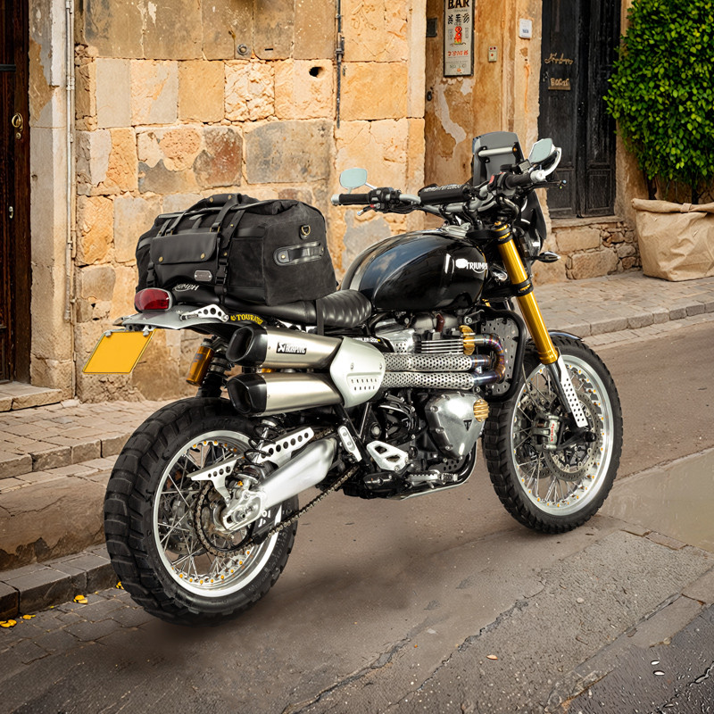 LOBOO Torba motocyklowa TPU VINTAGE 40L czarna