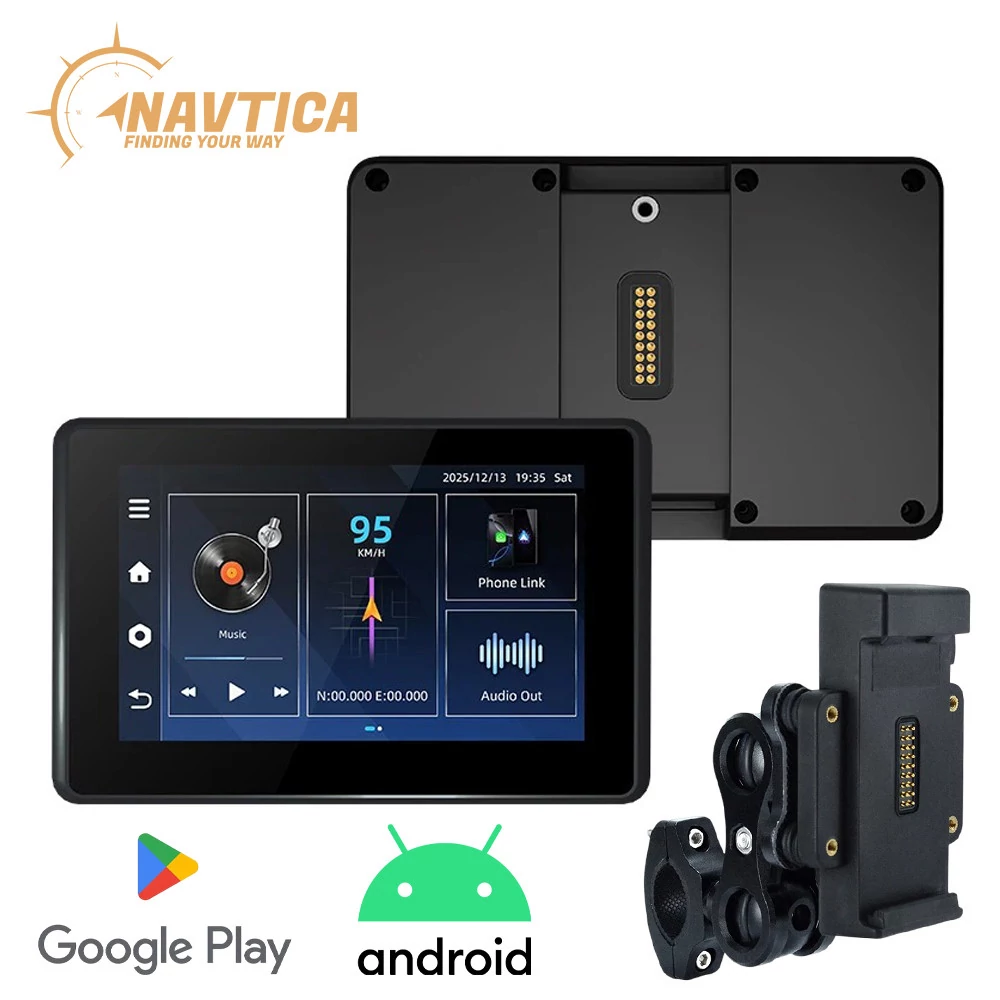 Ekran nawigacyjny NAVTICA APEX ANDROID 14 z GOOGLE PLAY 5' Android Auto / Apple CarPlay do motocykla BMW + UNIWERSALNY