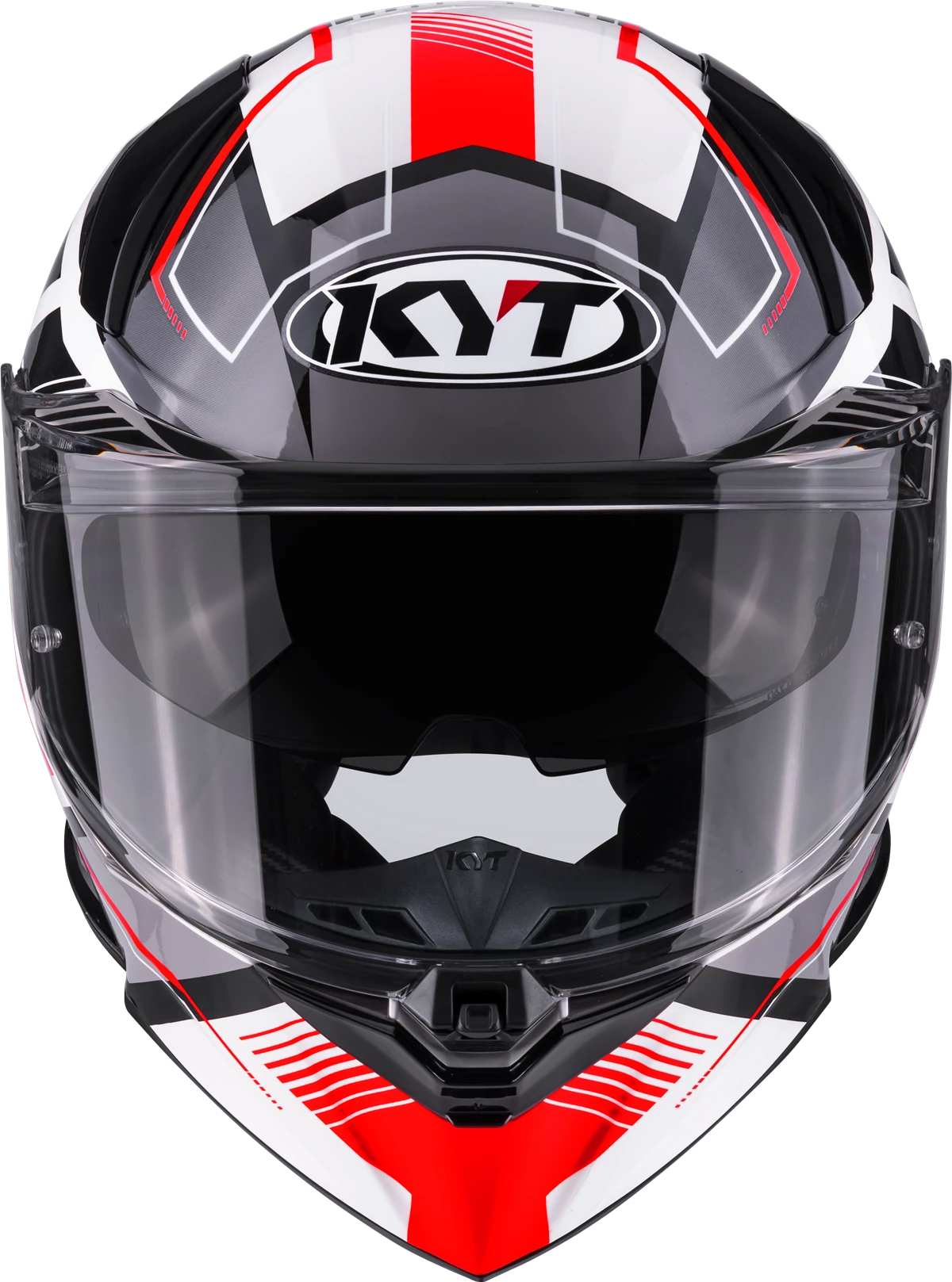 Kask motocyklowy KYT R2R PARSEC BIAŁY/CZERWONY E06
