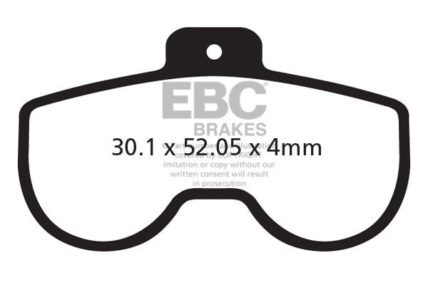 CFA383 - Klocki hamulcowe rowerowe (organiczne) EBC Brakes