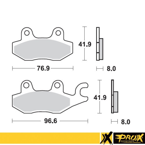 ProX Klocki Hamulcowe Przednie LT-R450 '06-11 (Right) + YFZ450 '04-09 (odpowiednik EBC FA165) - BOX 10 szt