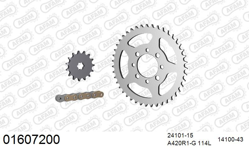 Zestaw napędowy AFAM do KAWASAKI AR 80 A1,C1,C2,C3,C4,C5,C6,C7,C8