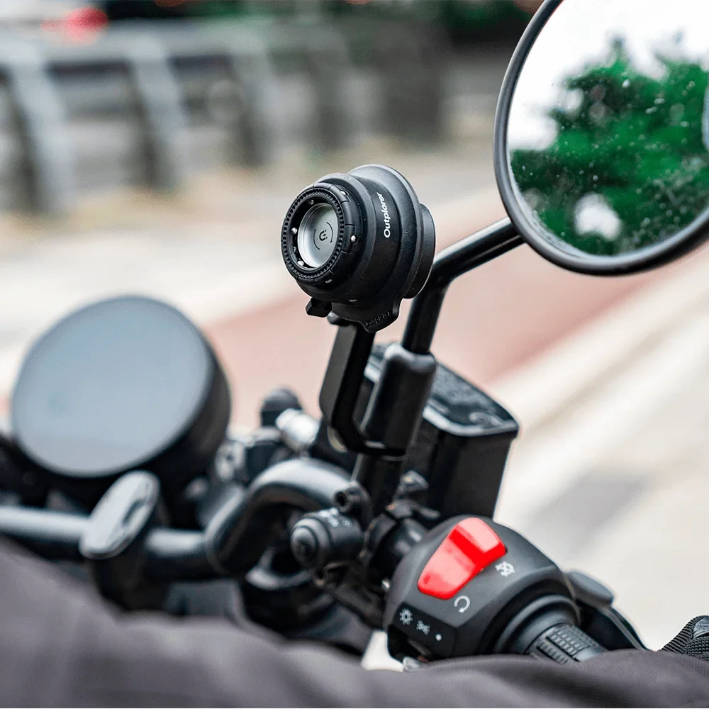 QUICK LAUNCH uchwyt na telefon z amortyzacją i ramieniem na gniazdo lusterka motocyklowego Outplorer QM05