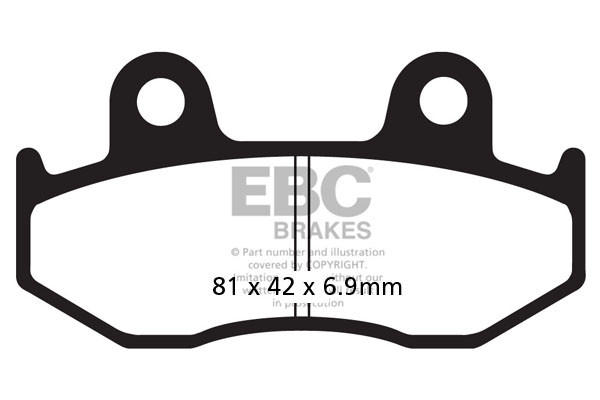 Klocki hamulcowe EBC SFA323/2HH skuterowe (kpl. na 1 tarcze)