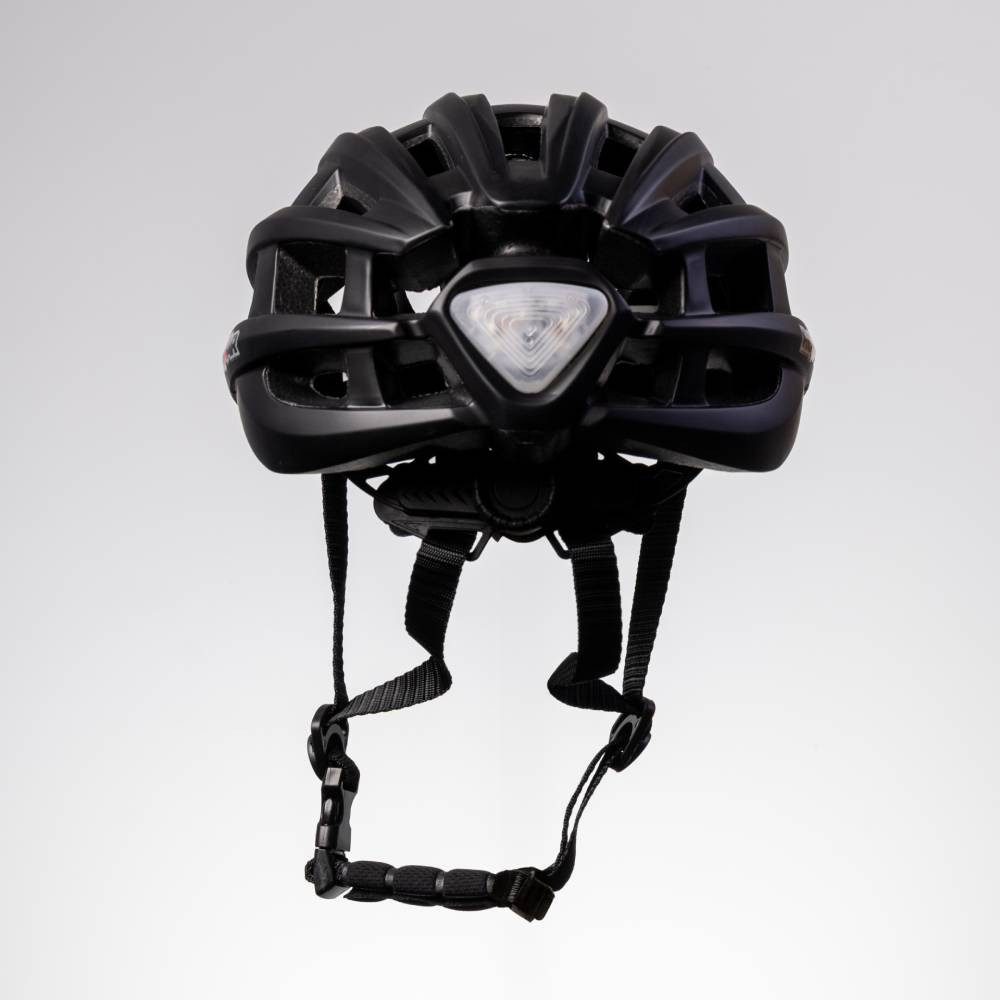 Kask rowerowy miejski / szosowy ROXAR STREET czarny matowy z wbudowaną lampką