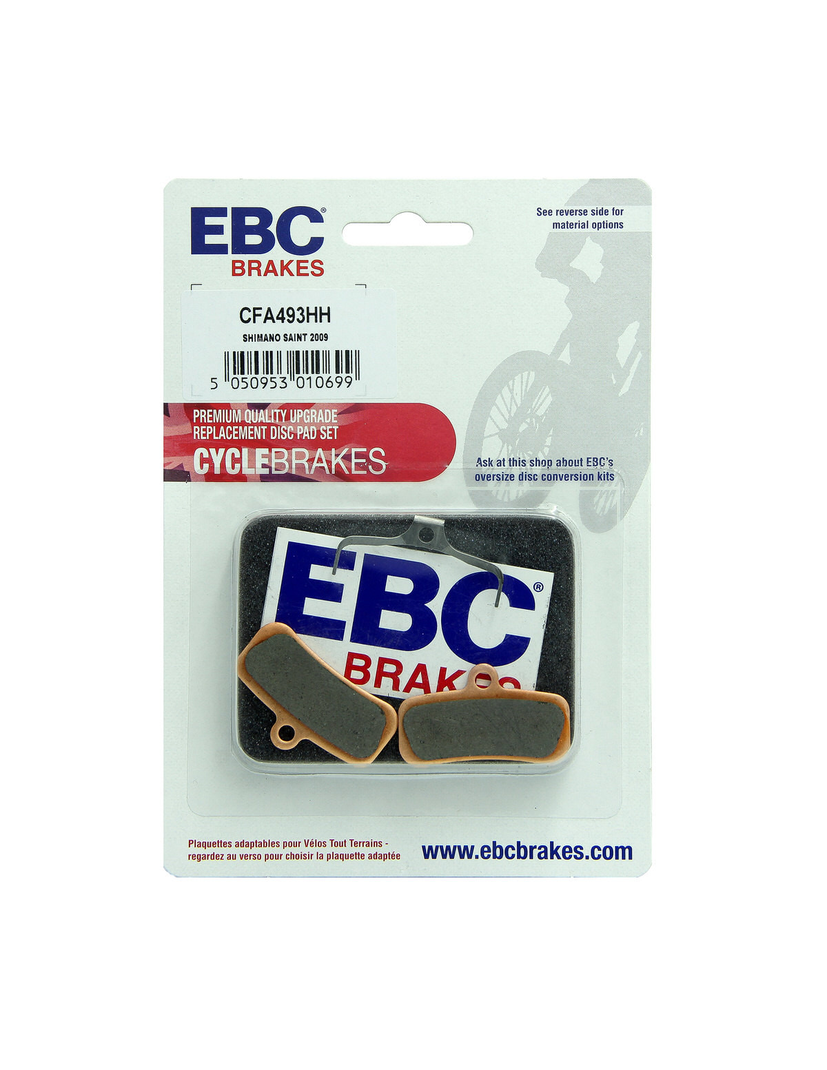 CFA493HH - Klocki hamulcowe rowerowe (spiekane) EBC Brakes
