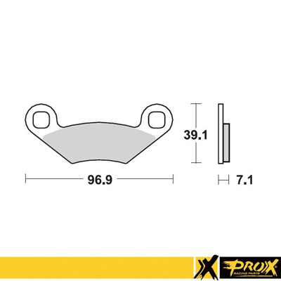 ProX Racing Parts ProX Klocki Hamulcowe Tylne Polaris 450/525 Outlaw '08-11 (odpowiednik EBC FA159R)