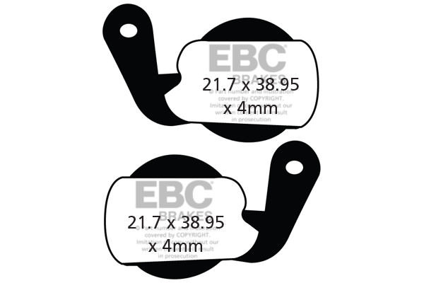 CFA451R - Klocki hamulcowe rowerowe (organiczne wyczynowe) EBC Brakes