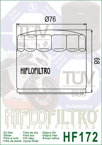 FILTR OLEJU HIFLO HF172C HARLEY-DAVIDSON