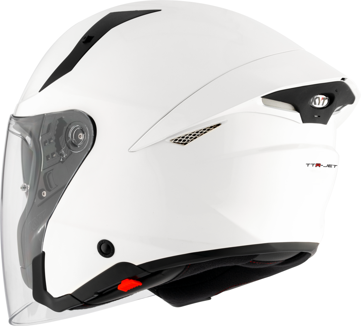 Kask Motocyklowy KYT TTR-JET połysk biały ECE/ONU 22-06