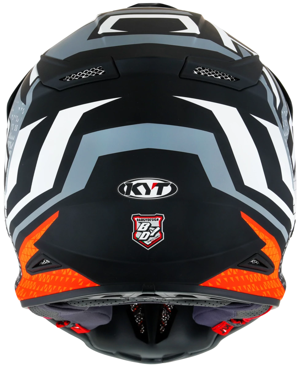 Kask motocyklowy KYT SKYHAWK HYPERFLOW SZARY MATT/POMARAŃCZOWY E06