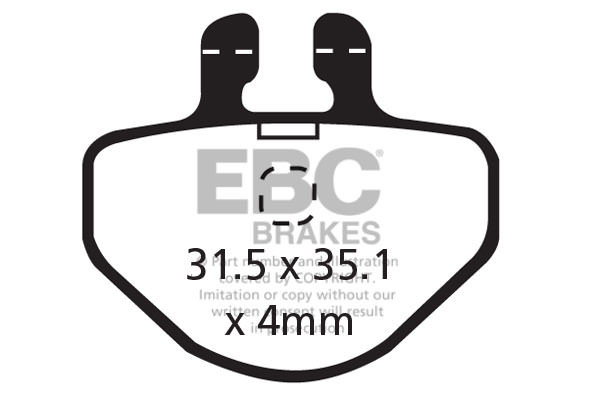 CFA311 - Klocki hamulcowe rowerowe (organiczne) EBC Brakes