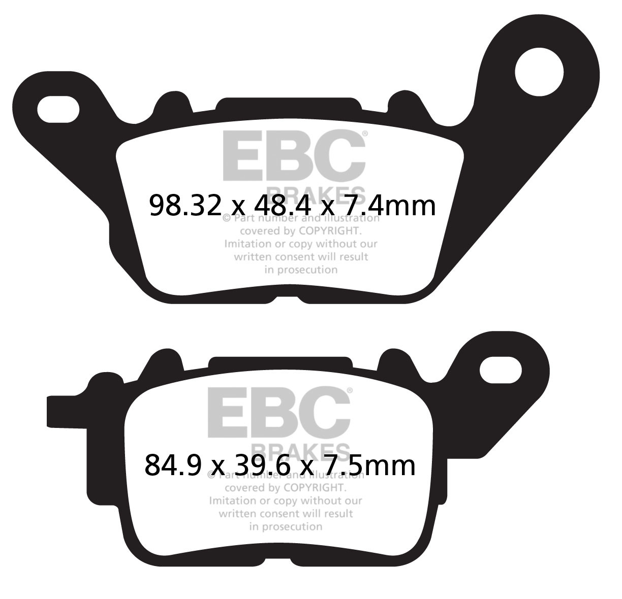 EBC Brakes Klocki hamulcowe EBC SFAC694 skuterowe karbonowe (kpl. na 1 tarcze)