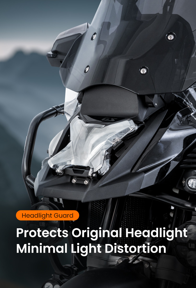 LOBOO Osłona przedniego reflektora do BMW R1300GS ADVENTURE (2024-), chrom