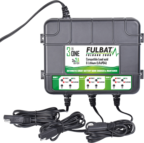 Ładowarka FULBAT FULBANK 2000 - 6V/12V BANK CHARGER 3x2A