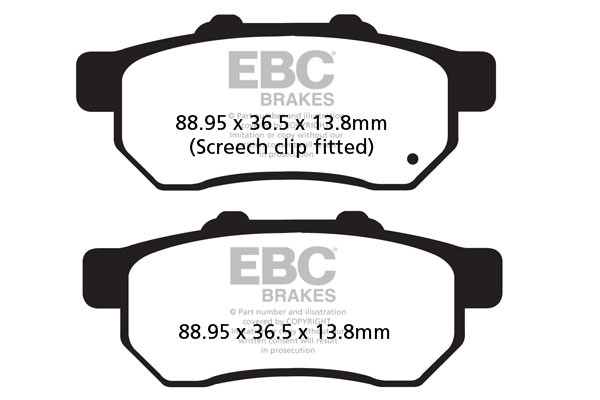 Klocki hamulcowe EBC FA478TT (kpl. na 1 tarcze)