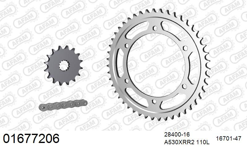 Zestaw napędowy AFAM do KAWASAKI GPX 750 R F1,F2,F3,F4