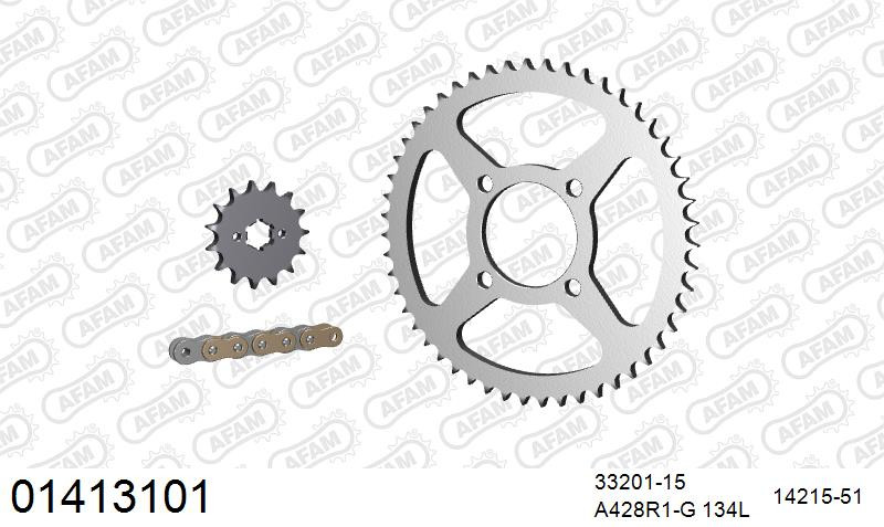 Zestaw napędowy AFAM do SUZUKI RV 125 Van-Van K2,K3,K4,K5,K6
