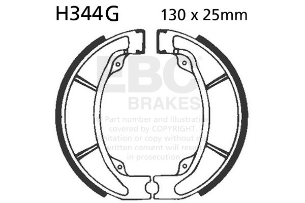 Szczęki hamulcowe nacinane EBC H344G (1 kpl.)