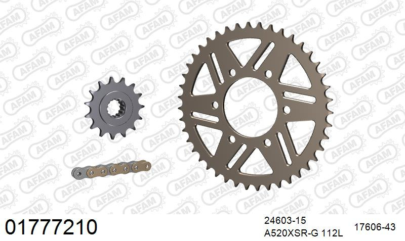 Zestaw napędowy AFAM do KAWASAKI Z 750 J1,J2,J6F,L7F,L8F,L9F,LAF,LBF,LCF,LDF, Z 750 ABS M7F,M8F,M9F,MAF,MBF,MCF,MDF