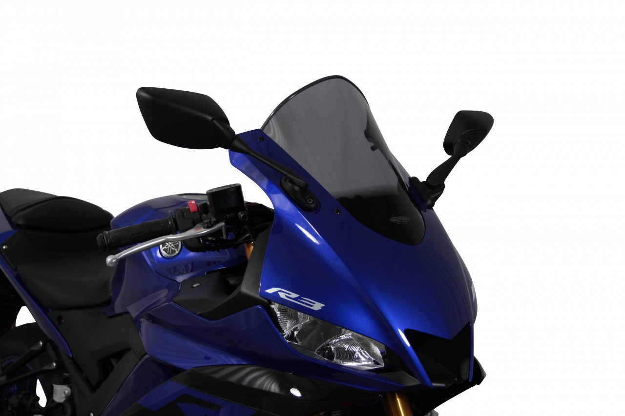 Szyba motocyklowa MRA YAMAHA YZF-R3 2019-, forma R, przyciemniana