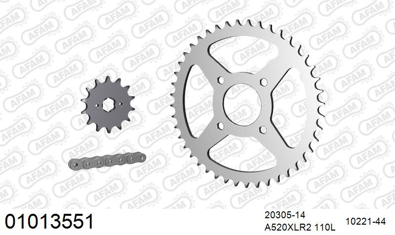 Zestaw napędowy AFAM do HONDA XL 125 V Varadero Y,1,2,3,4,5,6,7,8,9,A,B,C,D,E,F,G