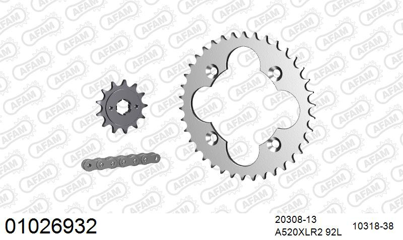 Zestaw napędowy AFAM do HONDA TRX 250 R J,K
