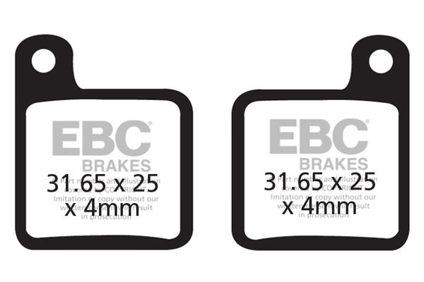 CFA338R - Klocki hamulcowe rowerowe (organiczne wyczynowe) EBC Brakes