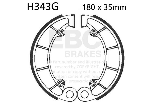 EBC Brakes Szczęki hamulcowe nacinane EBC H343G (1 kpl.)