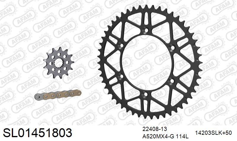 Zestaw napędowy AFAM do SUZUKI RM-Z 450 L5,L6,L7,L8,L9,M0,M1,M2,M3,M4,M5,M6