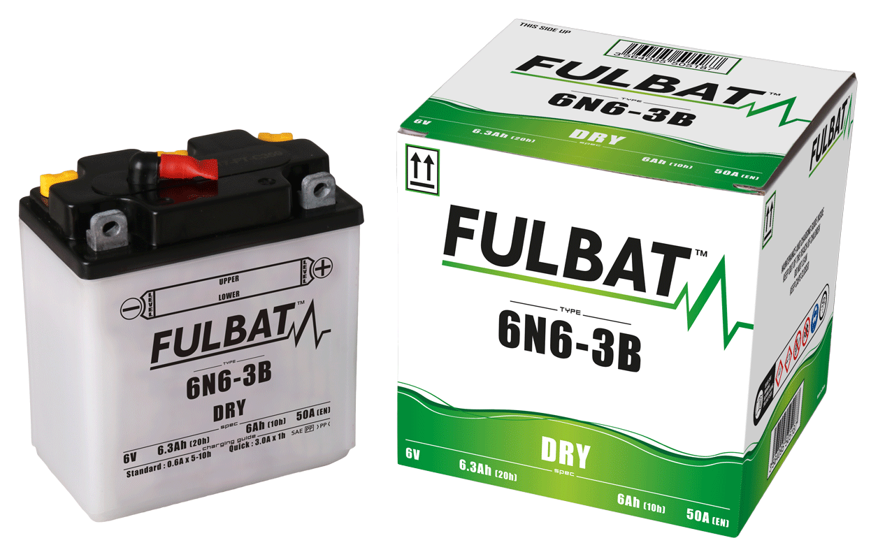Akumulator FULBAT FUL DRY - 6N6-3B (suchy, obsługowy, kwas w zestawie)