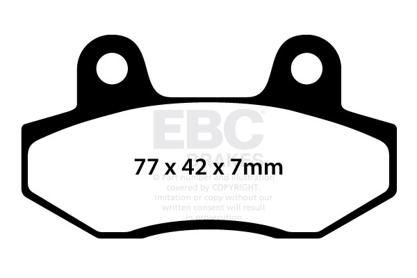 Klocki hamulcowe EBC SFAC758 skuterowe karbonowe (kpl. na 1 tarcze)