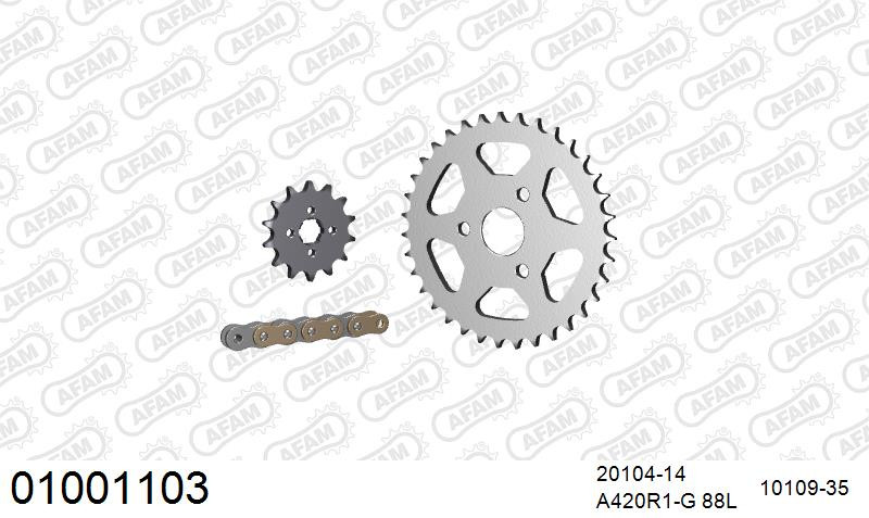 Zestaw napędowy AFAM do HONDA Z 50 Monkey France