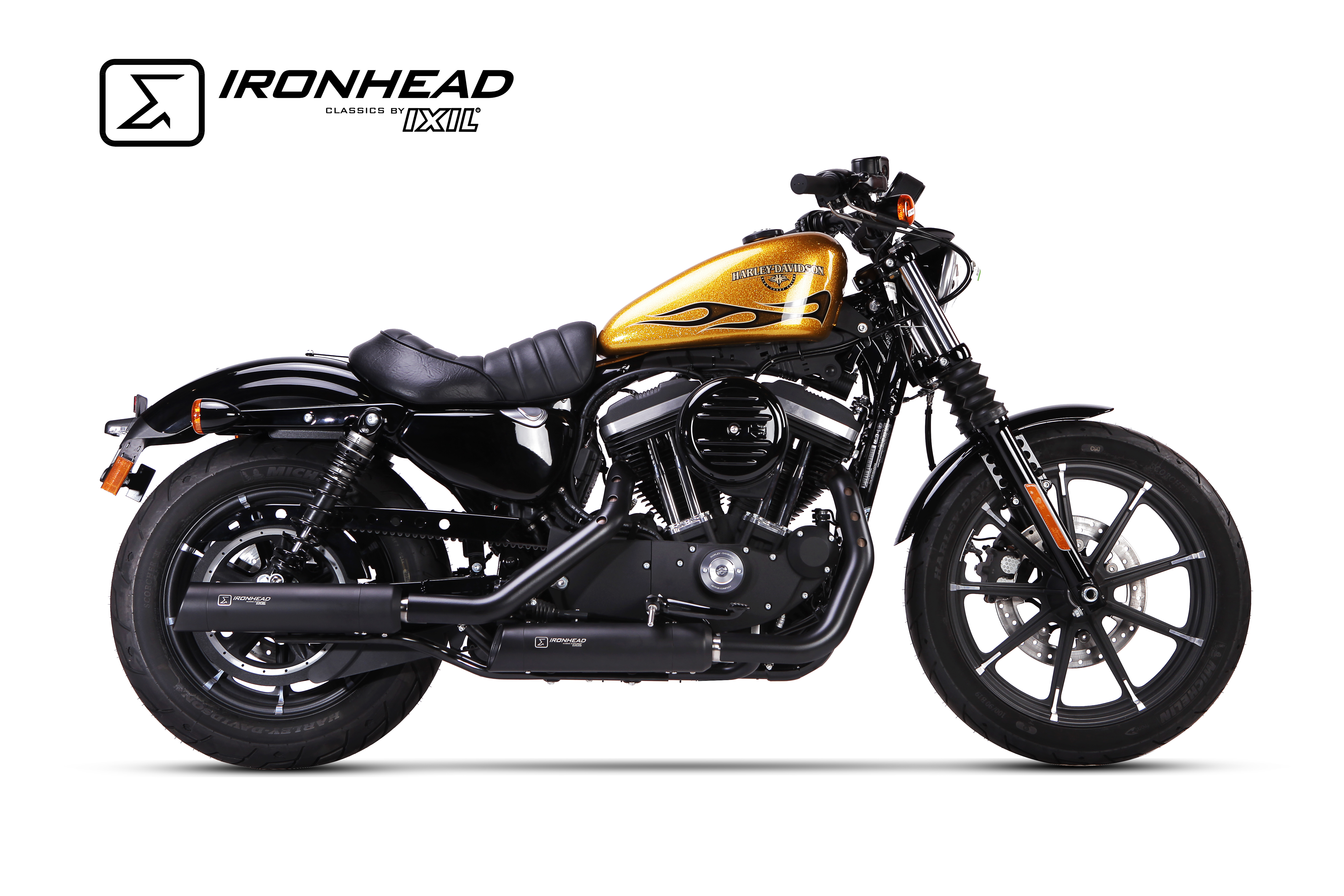 Tłumik IXIL H-D SPORTSTER XL 1200 2004-2013 typ HC1-3B (waga: 2500g, długość: 400 mm., materiał: Inox AISI304, kolor: Black pain