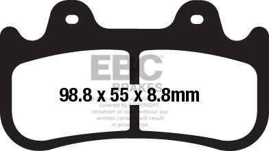 Klocki hamulcowe EBC FA649HH wzmacniane (kpl. na 1 tarcze)