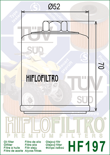 FILTR OLEJU HIFLO HF197 POLARIS/ PGO