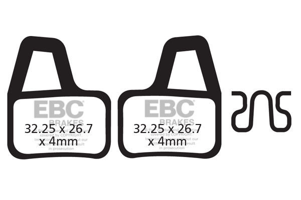 CFA404R - Klocki hamulcowe rowerowe (organiczne wyczynowe) EBC Brakes