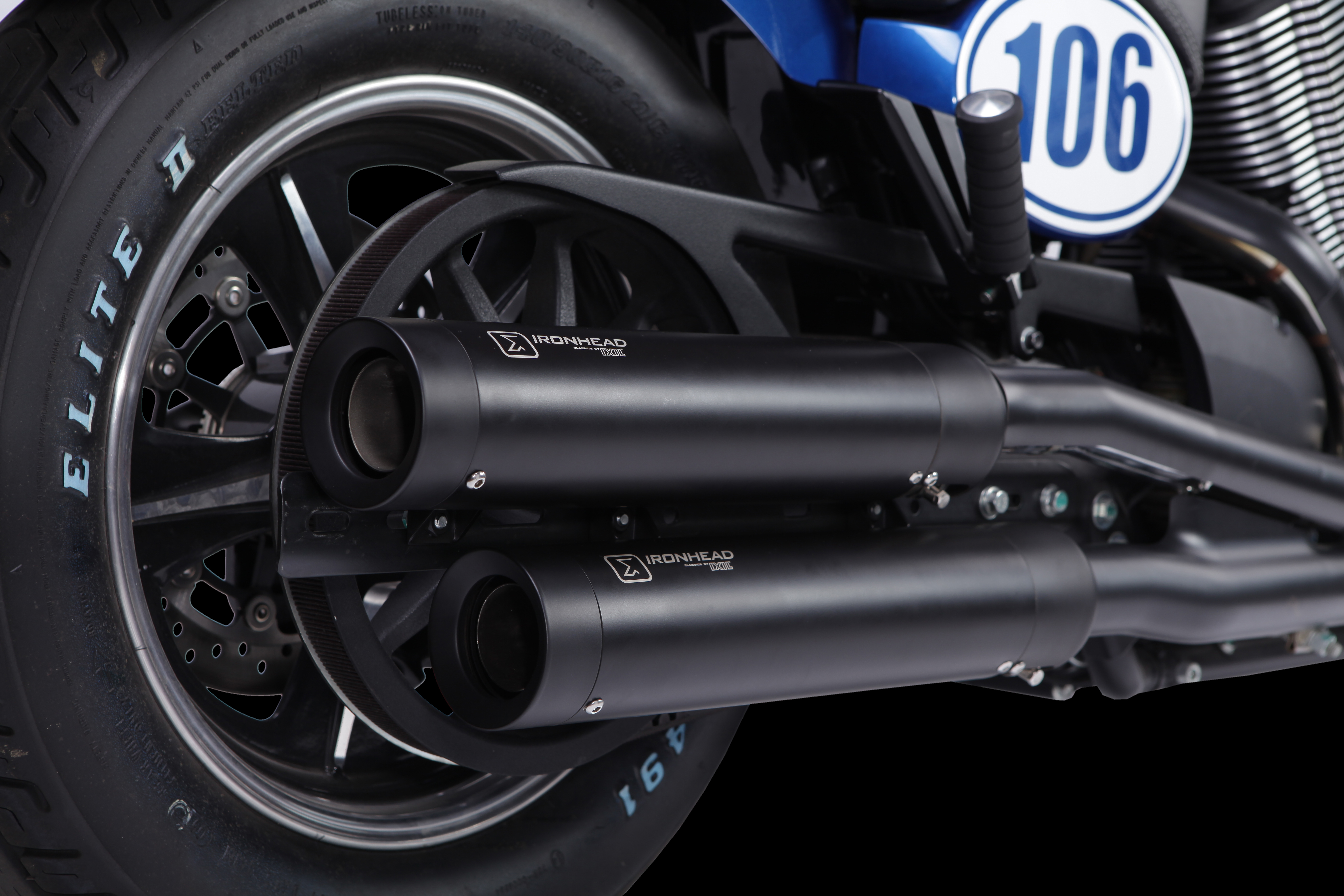 IRONHEAD END CAPS typ CAP (długość: Ø 88 mm., materiał: Inox AISI304, kolor: Black painted) SHORT GUN END CAP (BLACK)