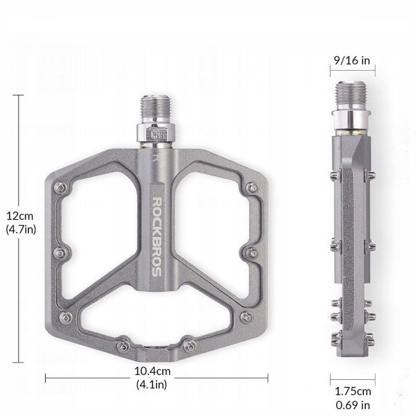 Pedały rowerowe aluminiowe z pinami tytan Rockbros K203TI