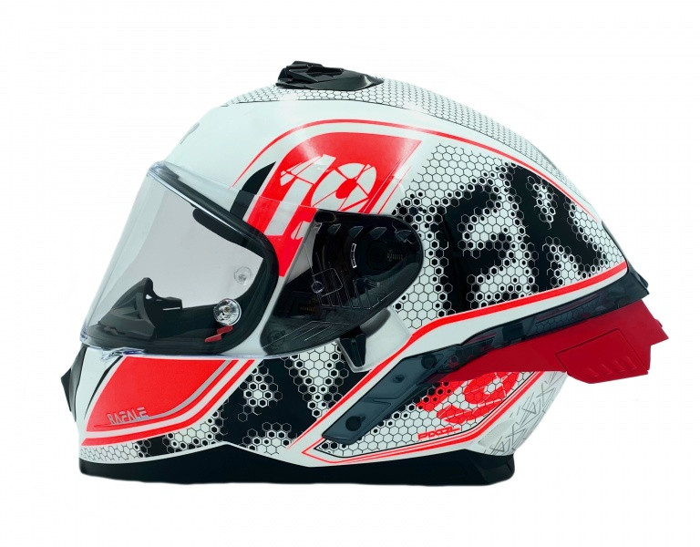 Kask Motocyklowy LAZER RAFALE SR EVO Pixel (kol. Biały - Czarny - Czerwony)