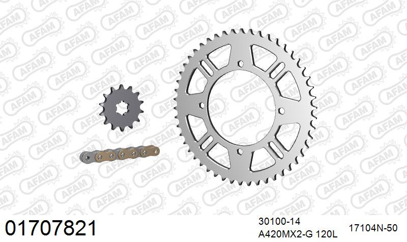 Zestaw napędowy AFAM do KAWASAKI KX 85 A3,A4,A5,A6F,A7F,A8F,A9F,AAF,ABF,ACF,ADF,EF,FF,GD,HF,JF,KF,LF,M