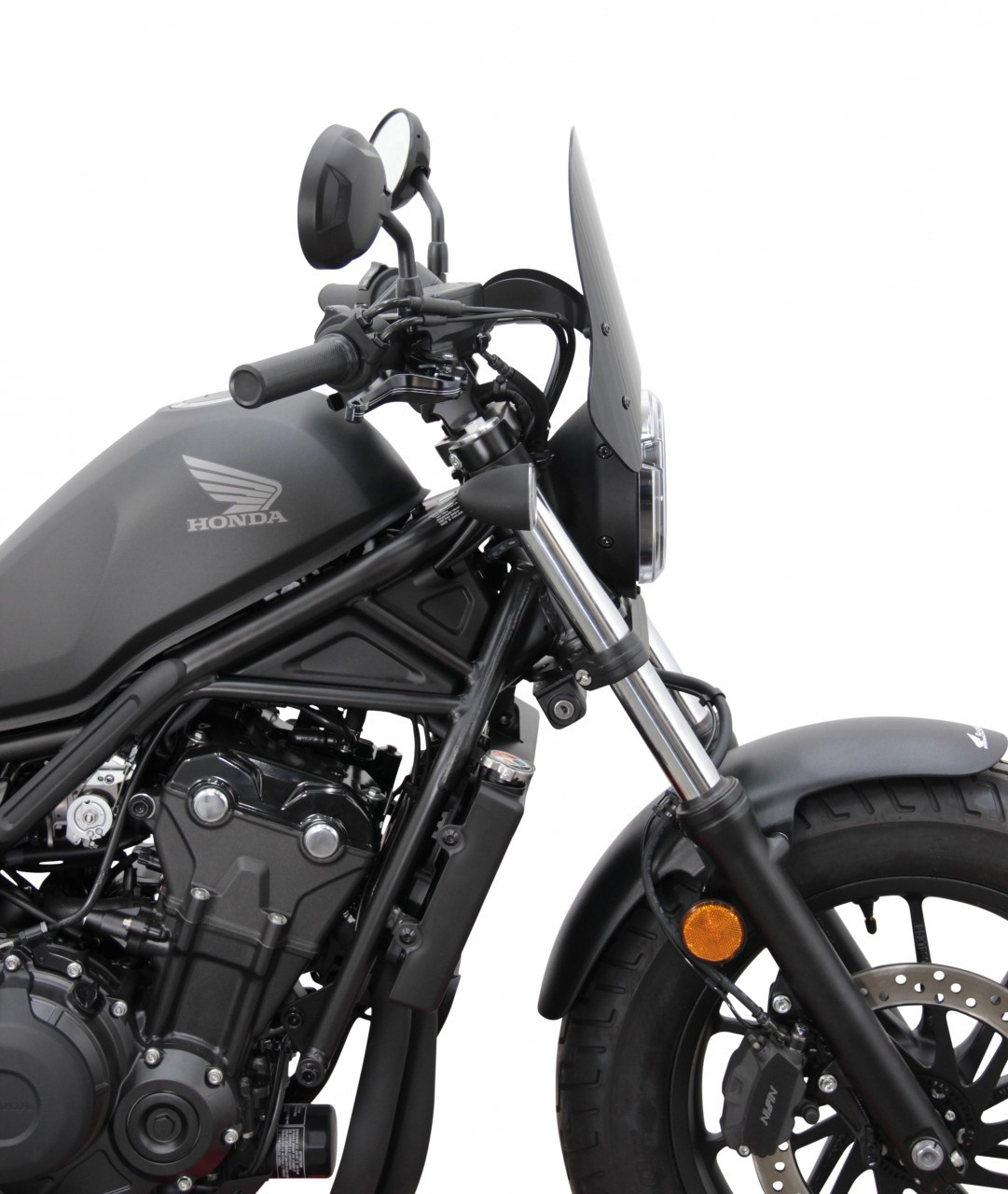 Szyba motocyklowa MRA HONDA CMX 500 REBEL 2020-, forma NSP, czarna