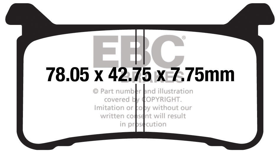 EBC Brakes Klocki hamulcowe EBC EPFA700HH Extreme Pro (kpl. na 1 tarcze)