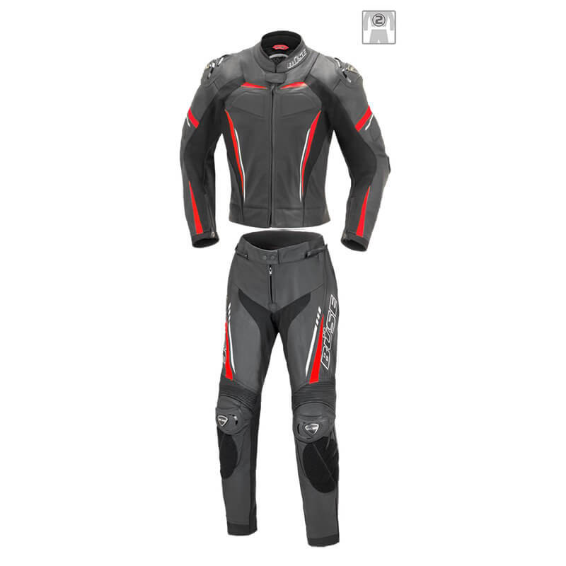 Kombinezon motocyklowy damski BUSE Imola czarno-czerwony 102502