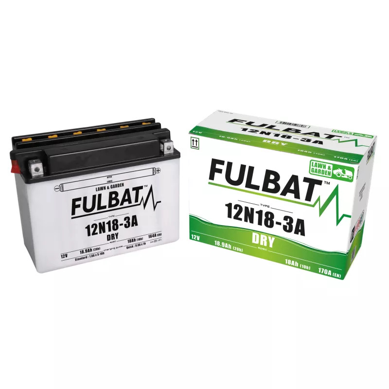 Akumulator FULBAT FUL DRY - 12N18-3A (suchy, obsługowy, kwas w zestawie)