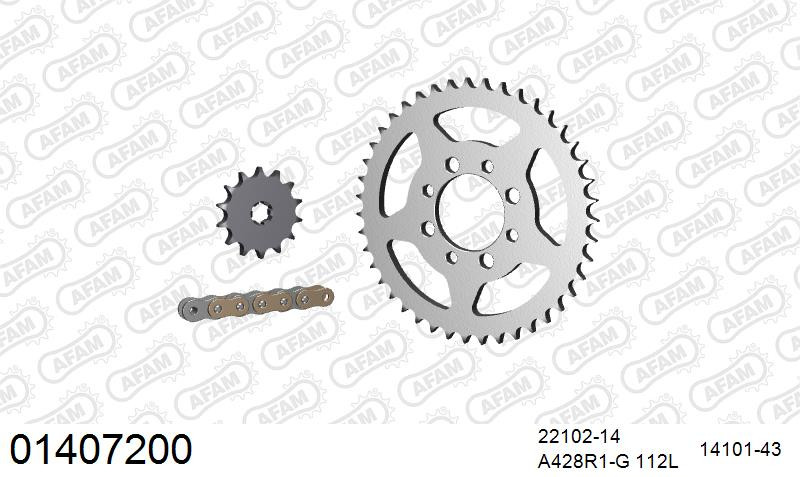 Zestaw napędowy AFAM do SUZUKI RG 80