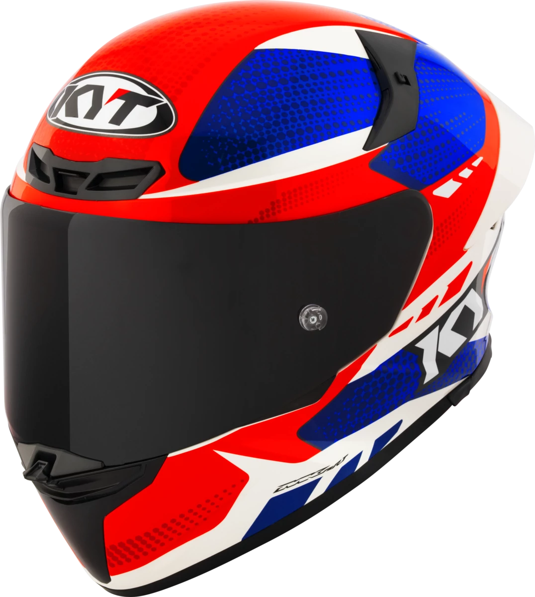 Kask motocyklowy KYT TT-REVO GEAR Niebieski/Czerwony