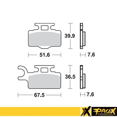 ProX Racing Parts ProX Klocki Hamulcowe Przednie KX65 '00-20 + RM65 '03-05 (OEM: K4308-20096) (odpowiednik EBC FA302R)