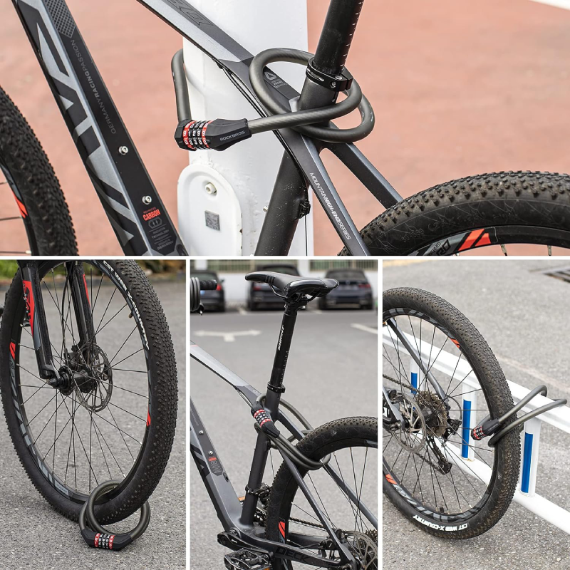 Linka antykradzieżowa, zabezpieczenie rowerowe na szyfr ROCKBROS (RKS507-BK) 120 cm